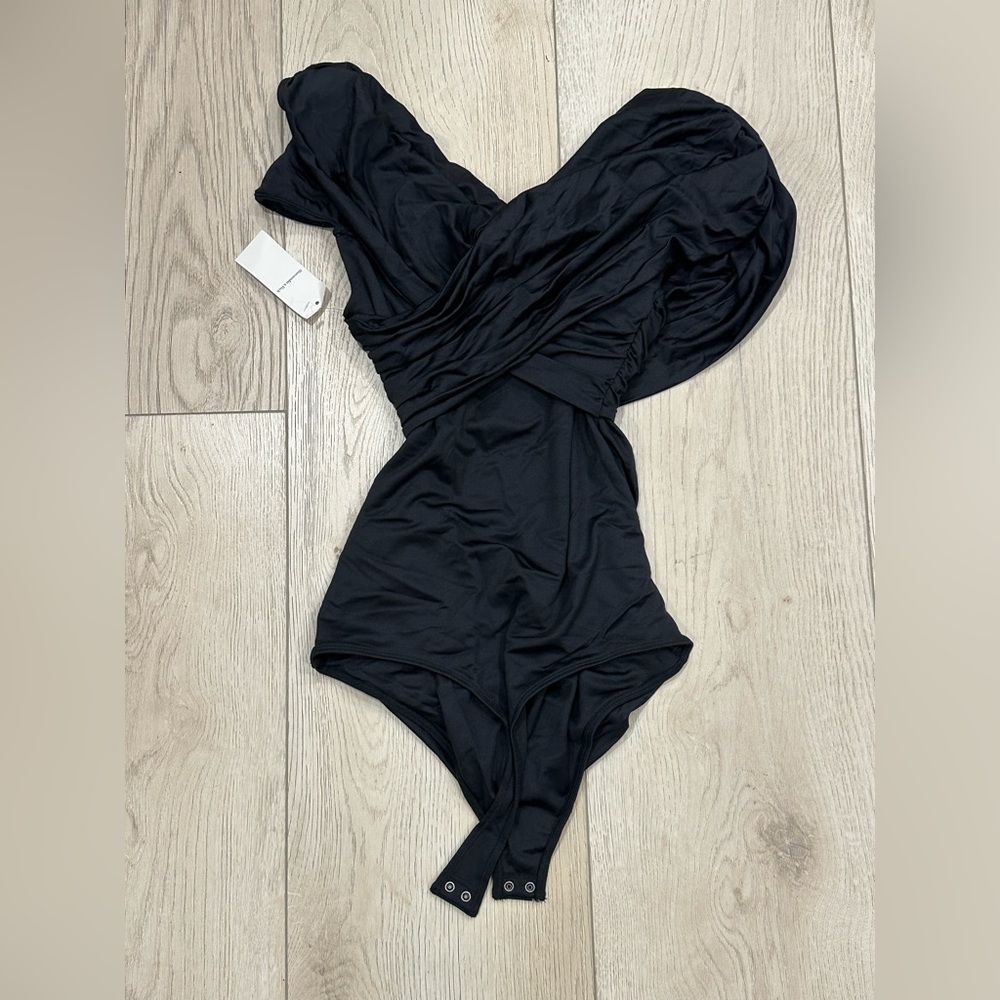 Abercrombie & Fitch Black Wrap Bodysuit